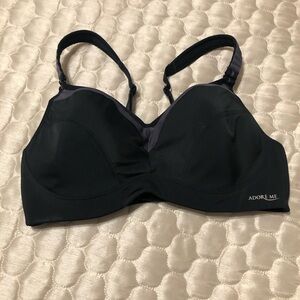 Adore Me Black Underwire Bra 36DD Full Coverage Support